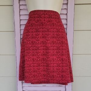 💗 PATAGONIA Morning Glory Geometric Patterned Skirt Red M